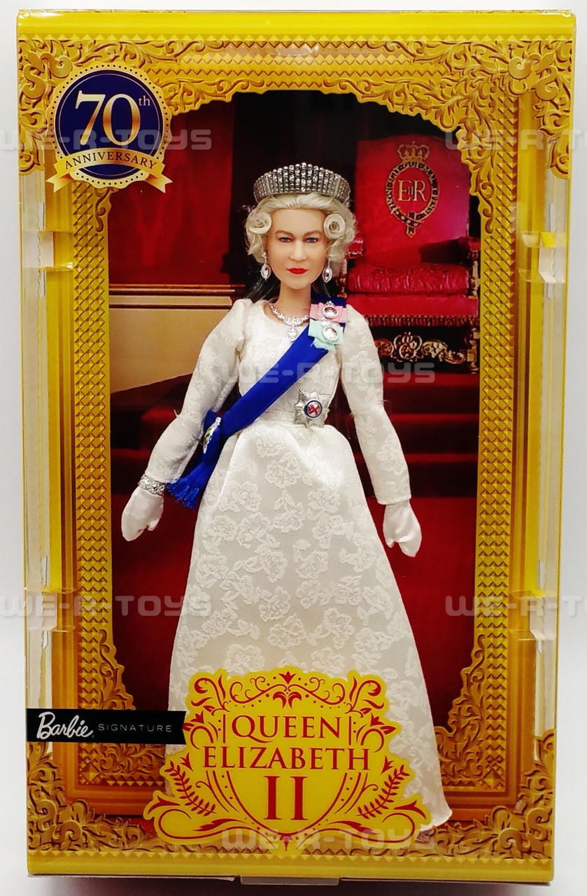 Barbie Signature Series 70th Anniversary Queen Elizabeth II Doll HCB96 NRFB