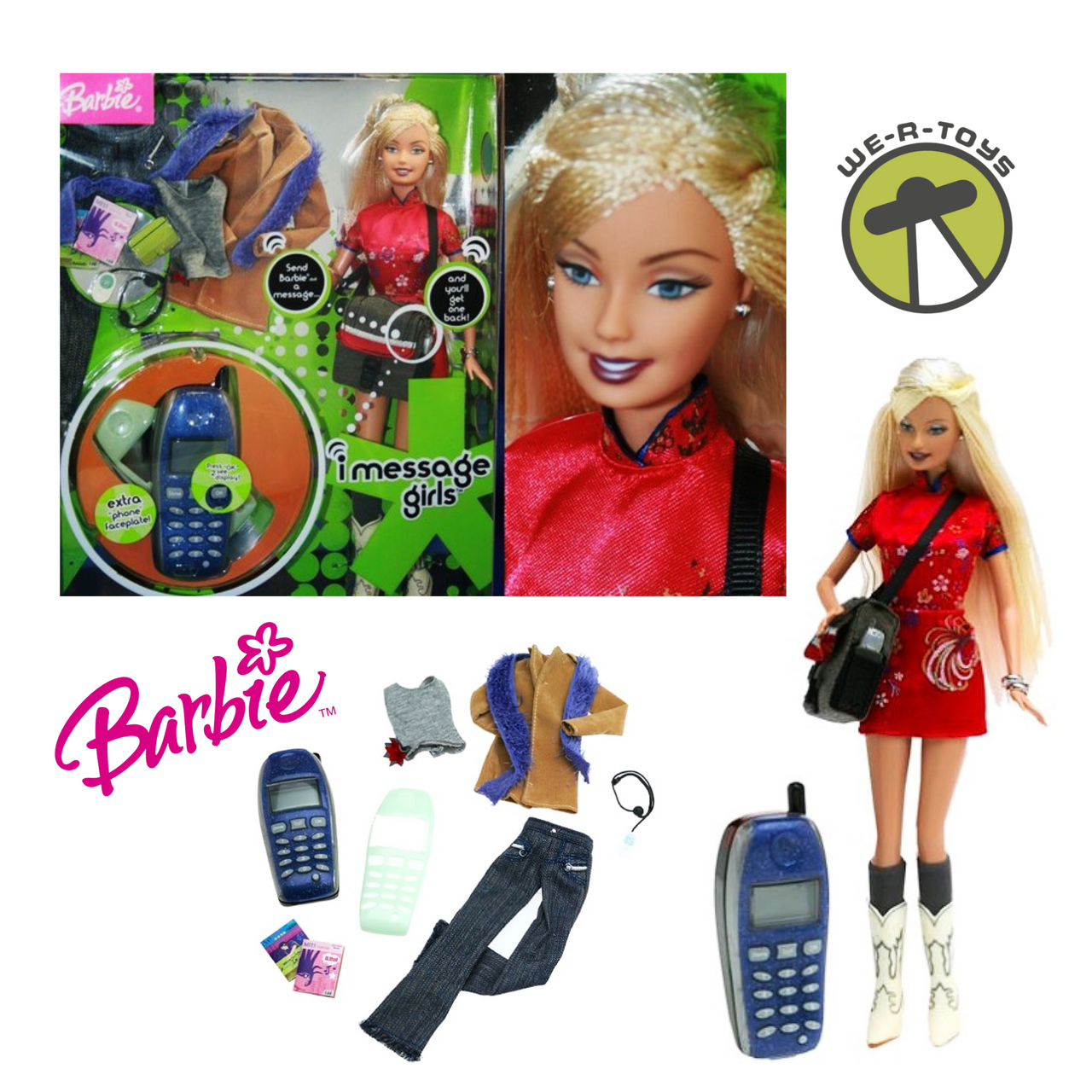 I Message Girls Barbie Doll with Message Phone Accessory 2004