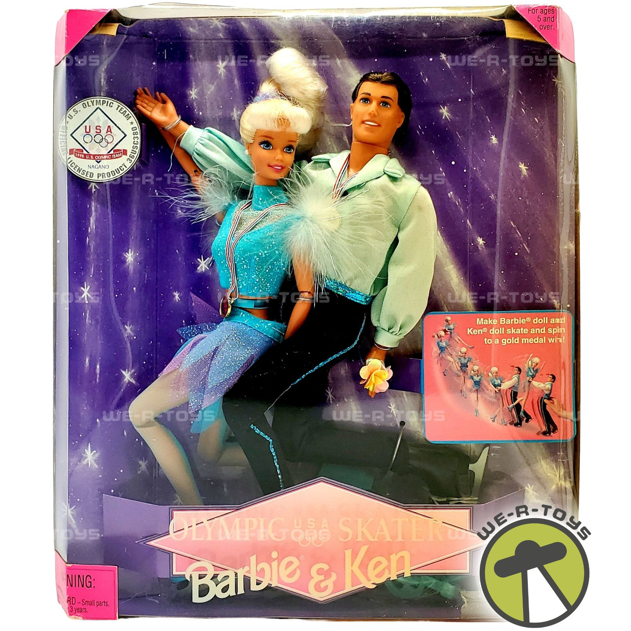 Olympic Skater Barbie & Ken Gift Set Nagano Japan1998 Mattel 18726