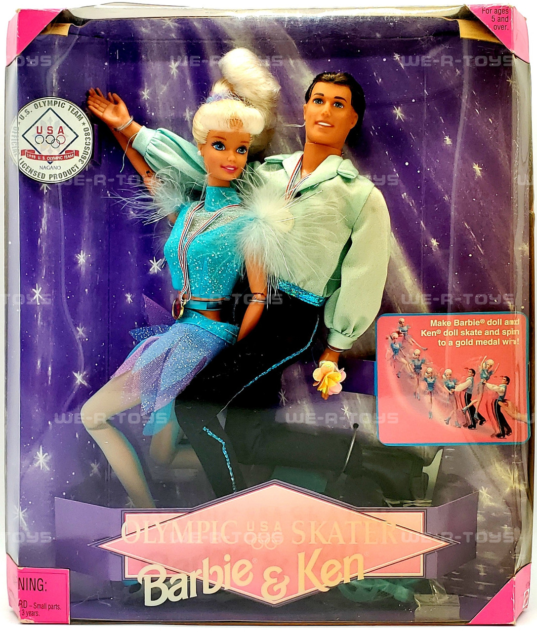 Olympic Skater Barbie & Ken Gift Set Nagano Japan1998 Mattel 18726 