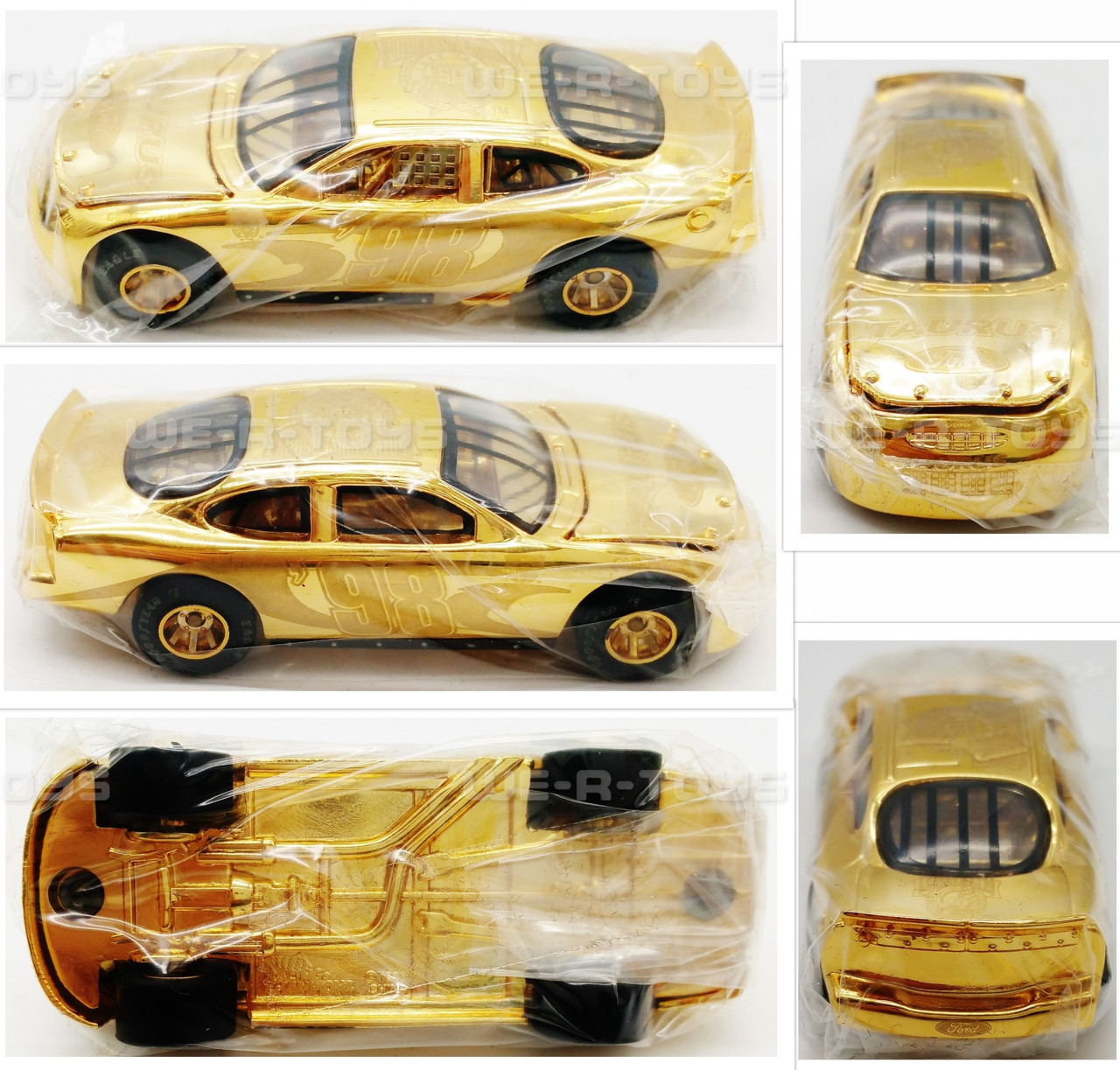 Racing Champions NASCAR 24K Gold Pontiac, Taurus and Monte Carlo