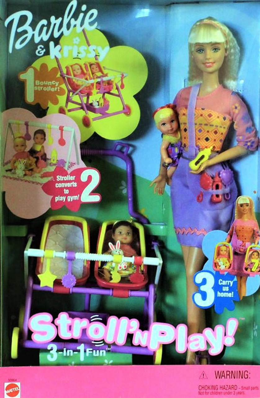 Barbie & Krissy Stroll 'n Play! 3-in-1 Fun Doll Set 2001 Mattel 50964