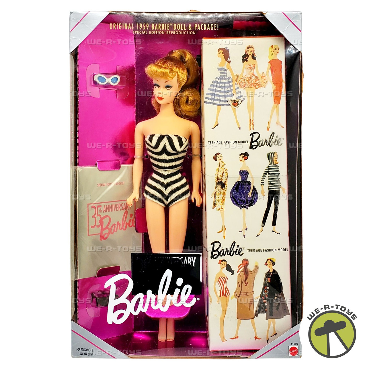 Original 1959 Barbie Doll 35th Anniversary Special Edition 1993