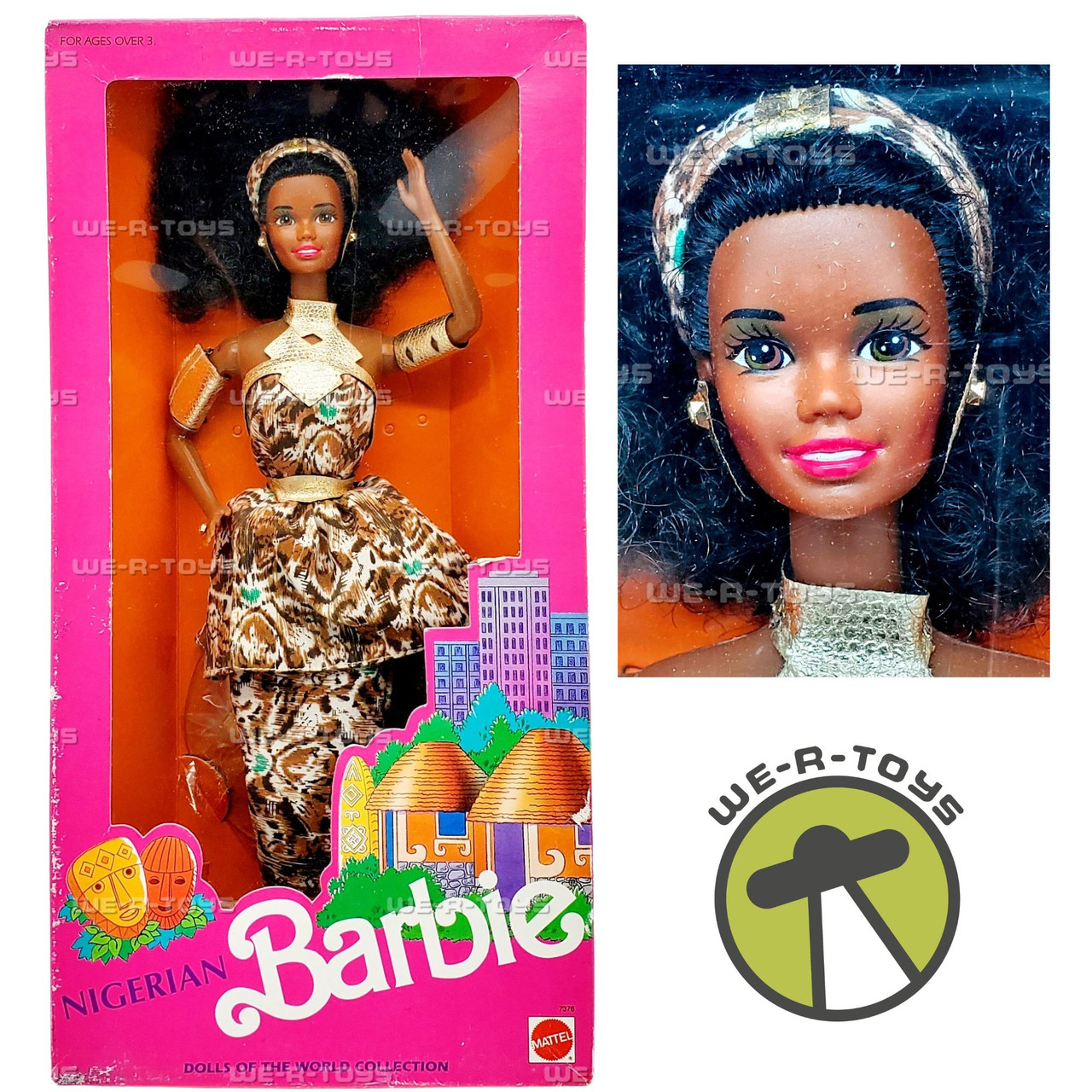Nigerian Barbie Dolls of The World Doll 1989 Mattel 7376 We-R-Toys