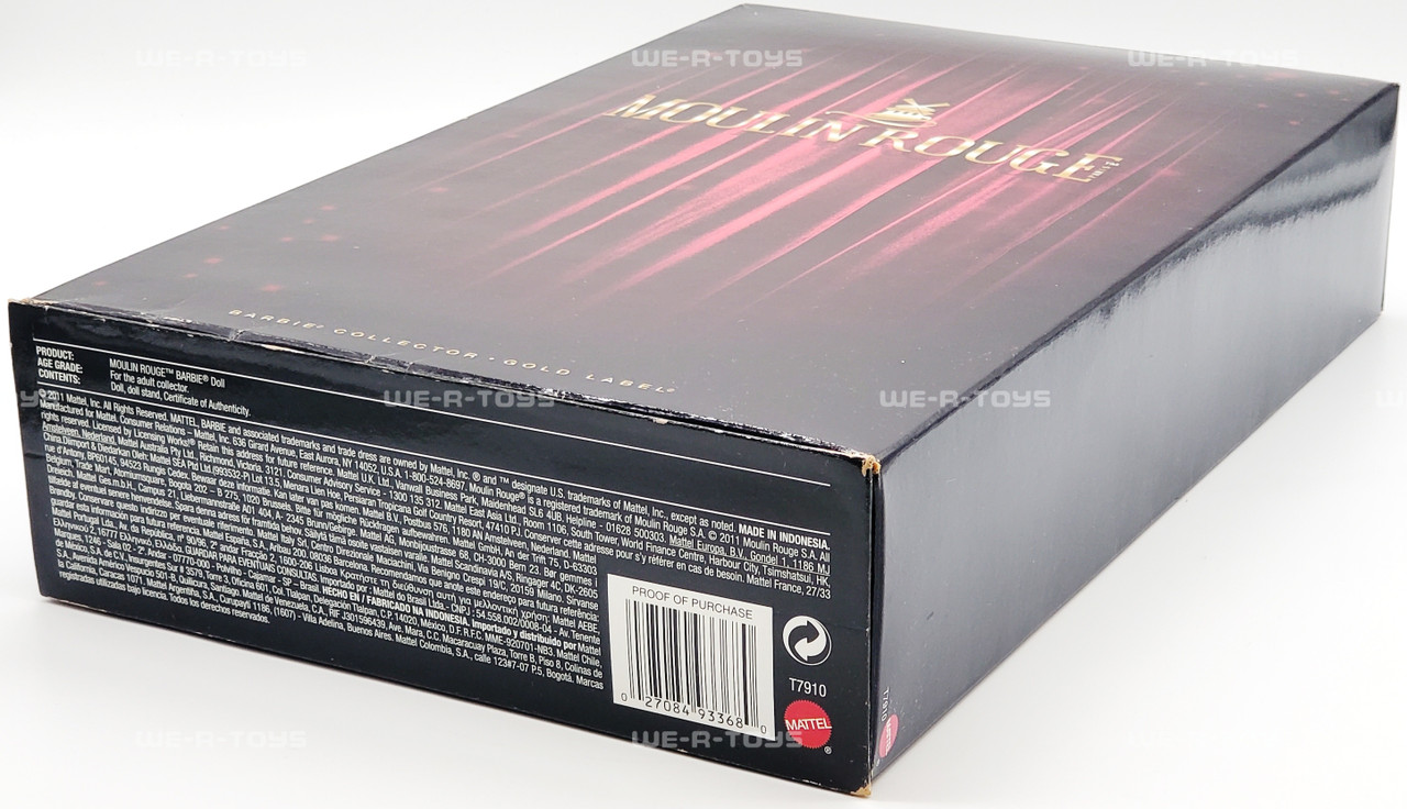 Barbie Moulin Rouge Gold Label Limited Edition Doll 2011 Mattel