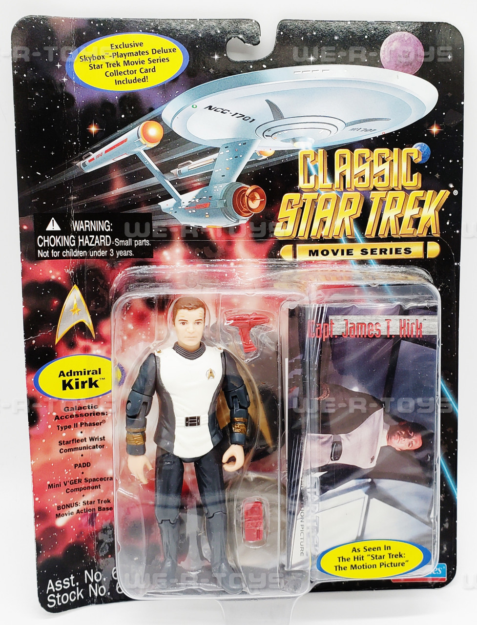 Star Trek Admiral Kirk Action Figure Playmates 1995 #6451 NEW