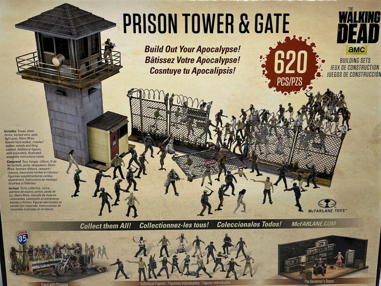 AMC The Walking Dead Prison Tower & Gate Building Set 2014