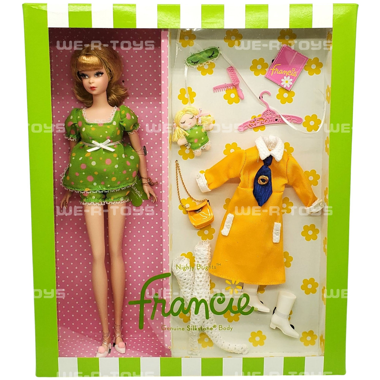 Nighty Brights Francie Silkstone Doll Giftset Club Exclusive Gold Label  V0457