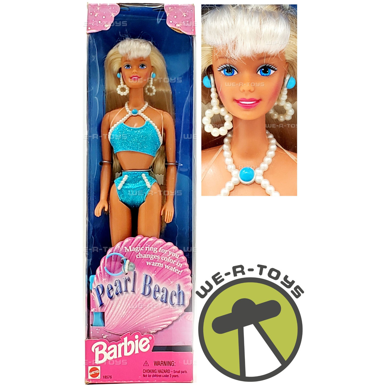 Pearl Beach Barbie Doll Magic Color Changing Ring 1997 Mattel