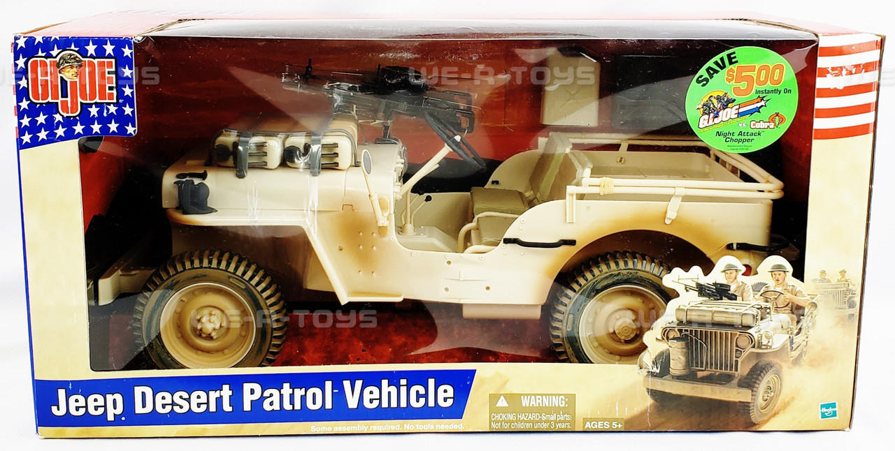 GI Joe Jeep Desert Patrol Vehicle Hasbro 2002 #53311 NEW - We-R-Toys