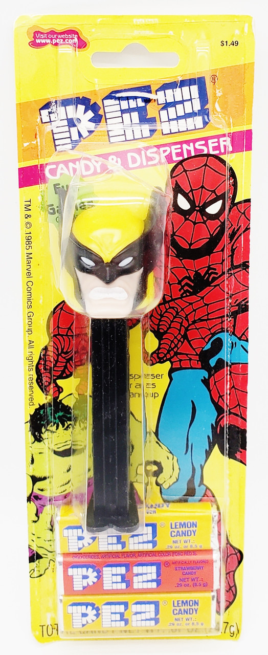 Pez Marvel Comics Wolverine Dispenser & Candy PEZ Candy 1985