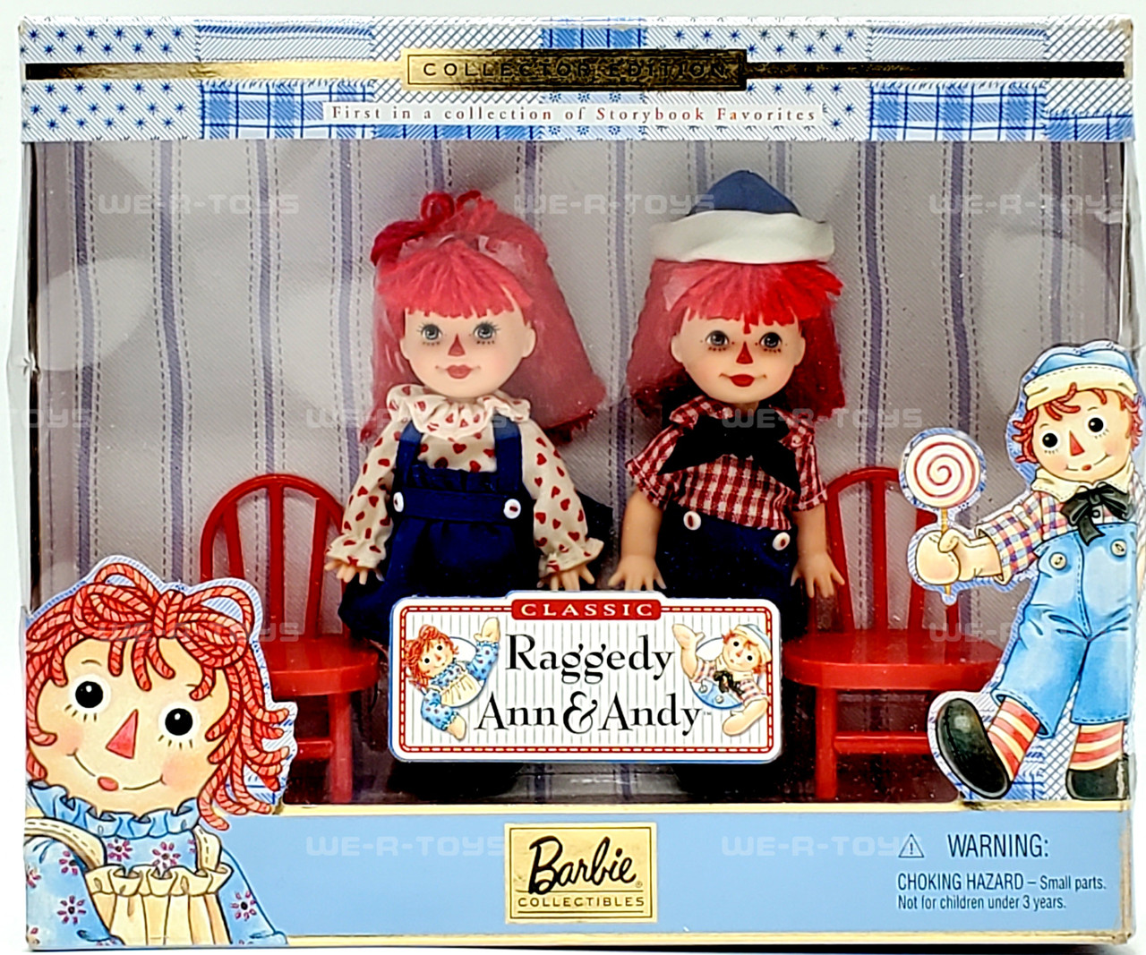 Raggedy Ann & Andy Tommy & Kelly Barbie Dolls 1999 Mattel 24639