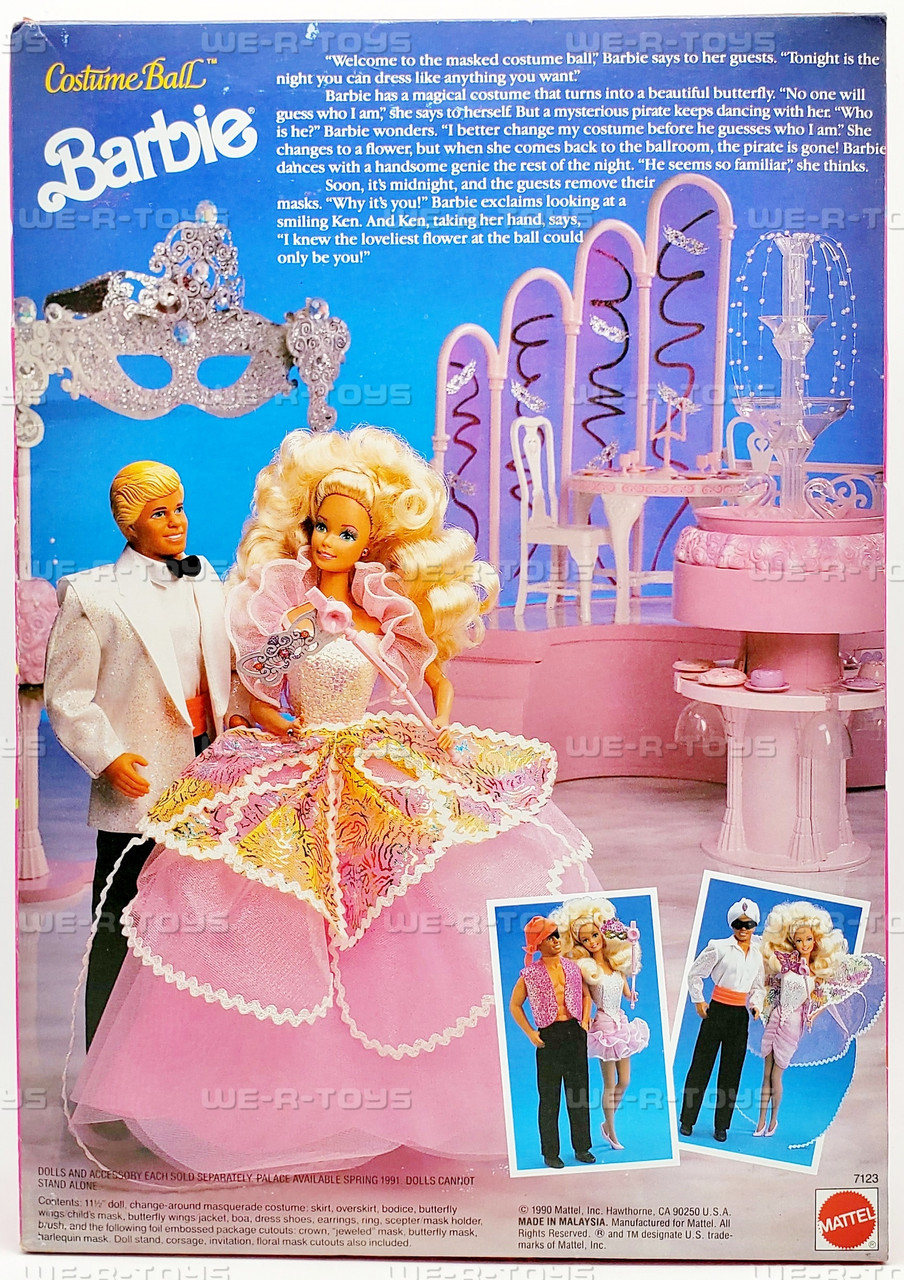 Costume Ball Barbie Doll 1990 Mattel #7123
