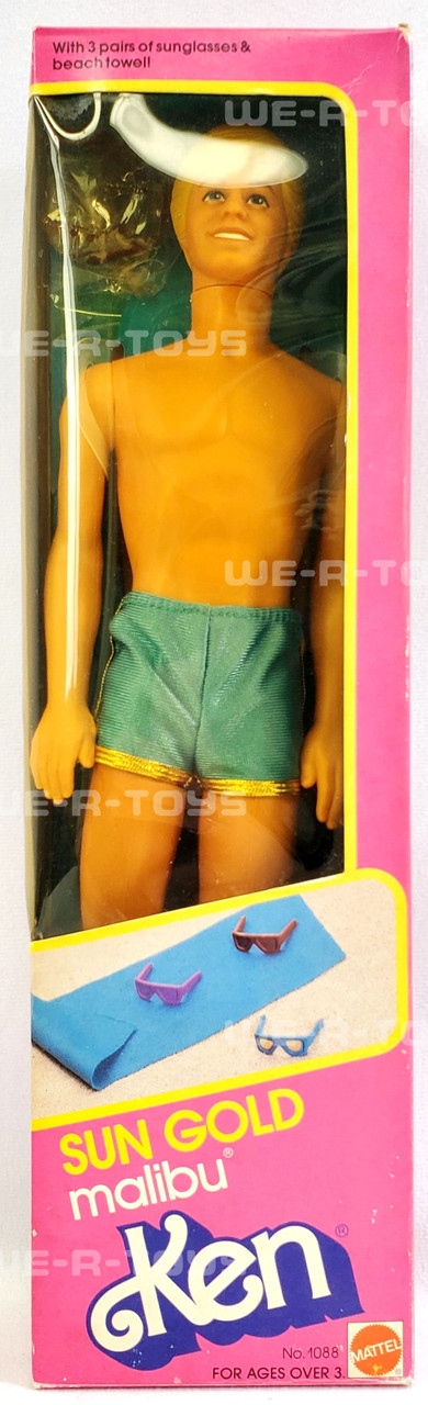 Barbie Sun Gold Malibu Ken Doll Mattel 1983 #1088 NEW - We-R-Toys