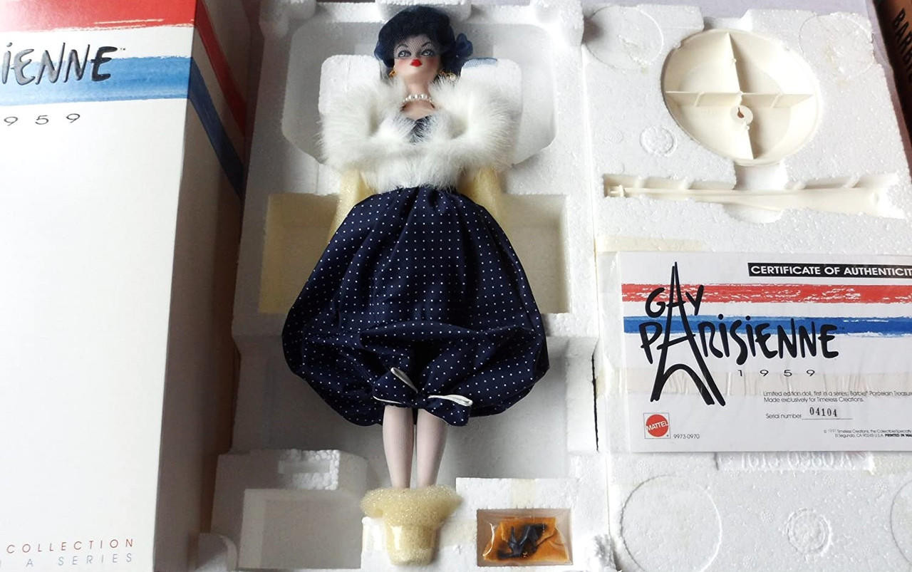 Gay Parisienne Barbie Doll Porcelain Treasures Collection Limited