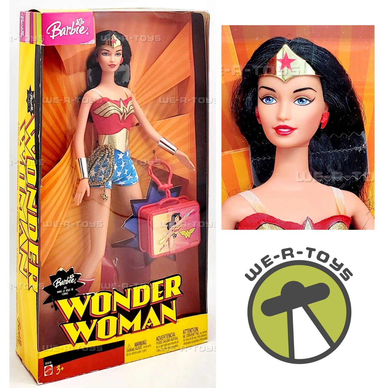 Barbie Doll Barbie as Wonder Woman Mattel 2003 Barbie Doll Wonder Woman B5836 Mattel 2003 | Mercari main image 2