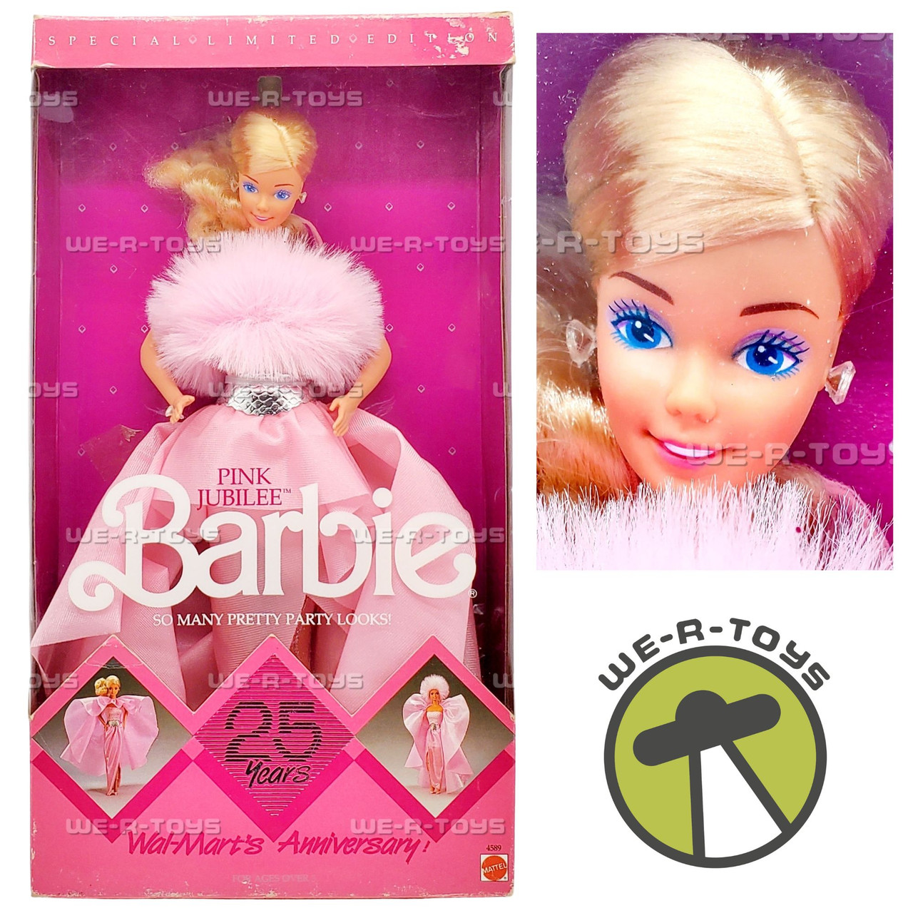 Pink Jubilee Barbie Doll Blonde 25th Anniversary 1987 Mattel