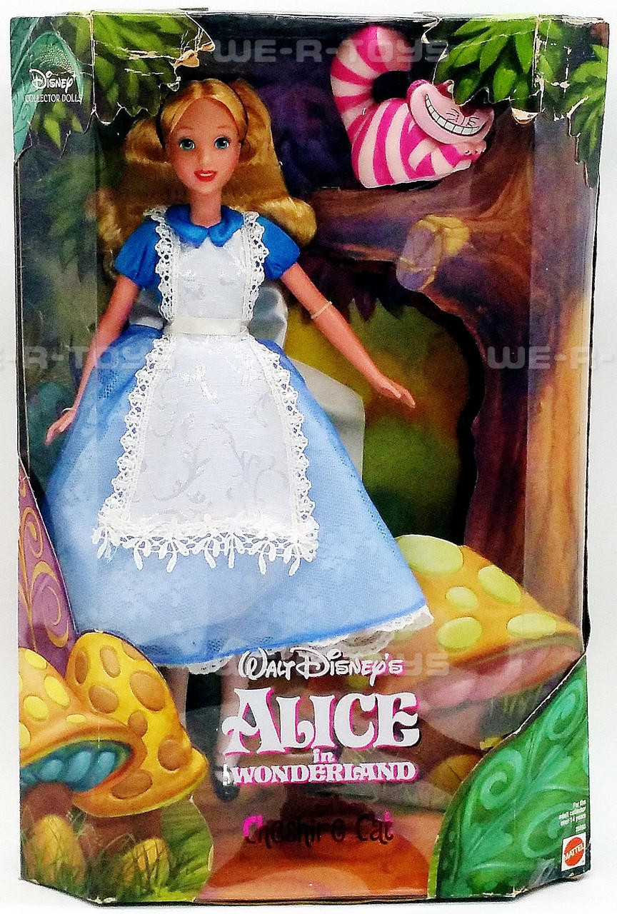 Disneys Alice in Wonderland with Cheshire Cat Collector Doll 1999 Mattel  #25593