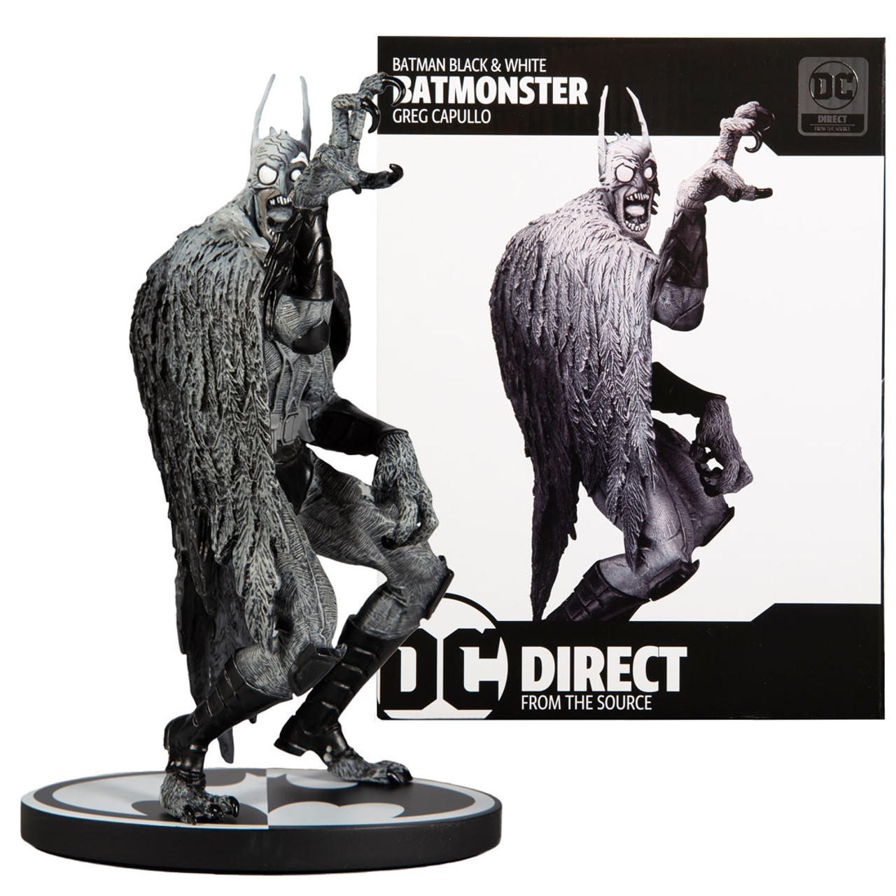 Batman Black and White Batmonster Statue by Greg Capullo DC Direct