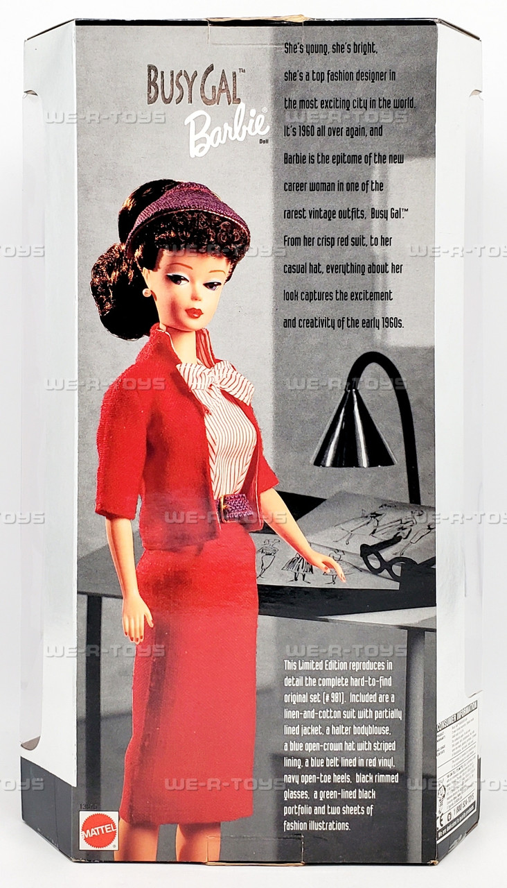 Busy Gal Barbie 1960 Reproduction Limited Edition Doll 1995 Mattel