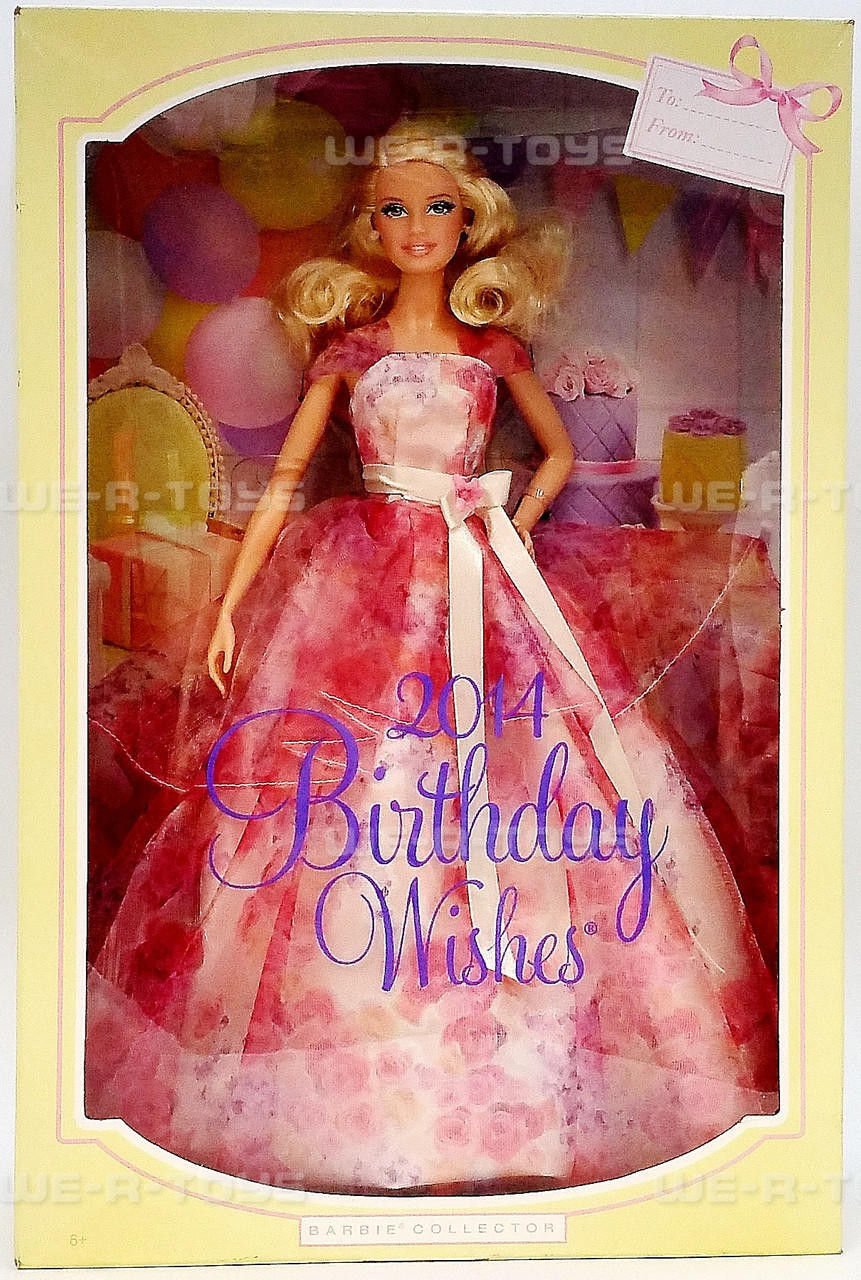 2014 Birthday Wishes Barbie Doll 2013 Mattel #BCP64 - We-R-Toys