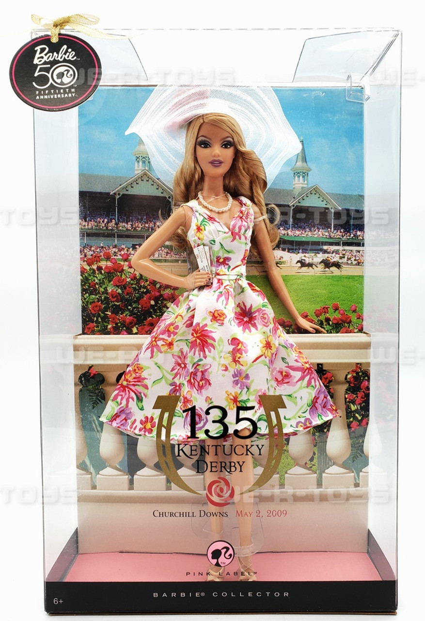 Kentucky Derby Barbie Doll Pink Label Barbie Collector 2008 Mattel