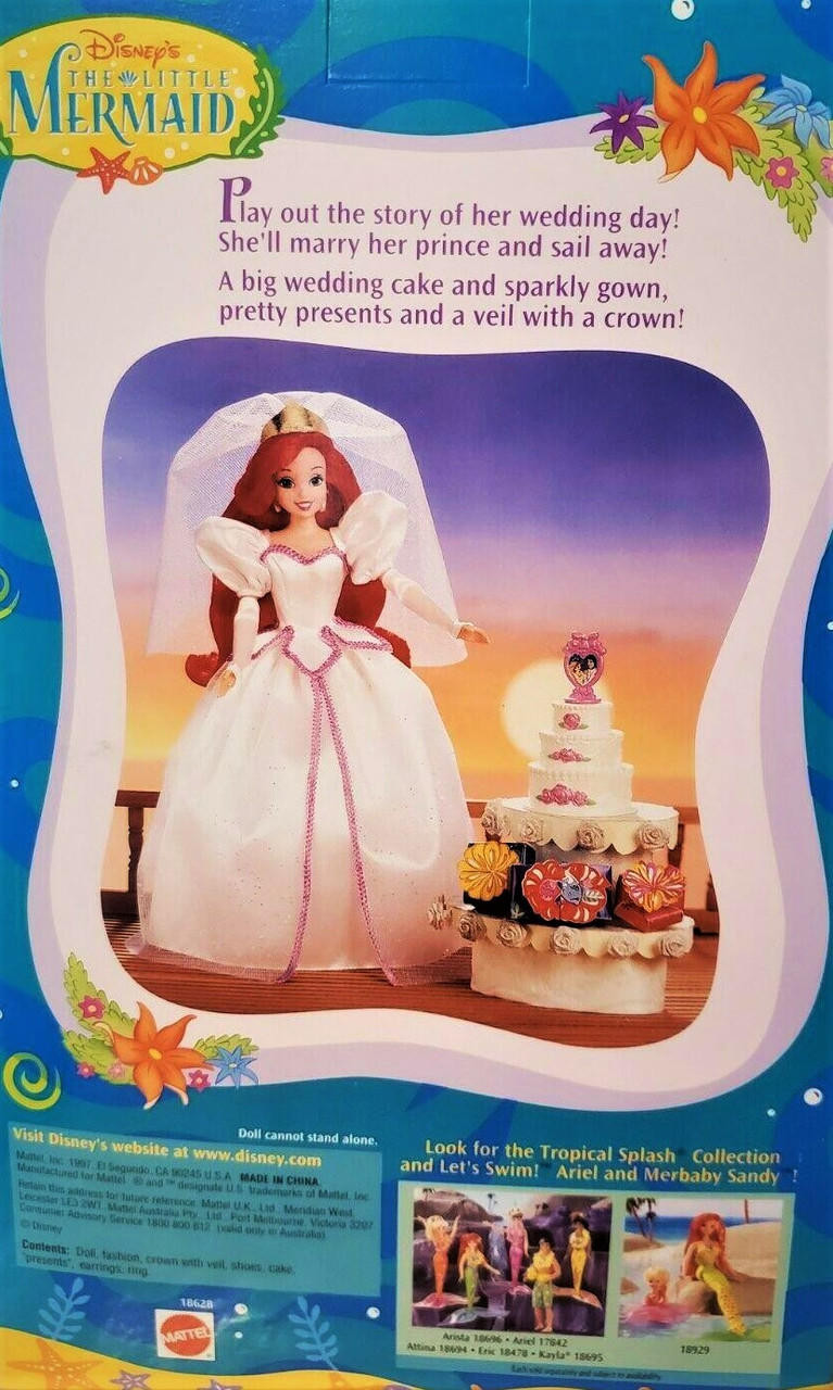 little mermaid wedding dress doll Disney Parks Disney Ariel Wedding Dress Doll Ariel Doll From The Little Mermaid Wedding Edition Exclusive