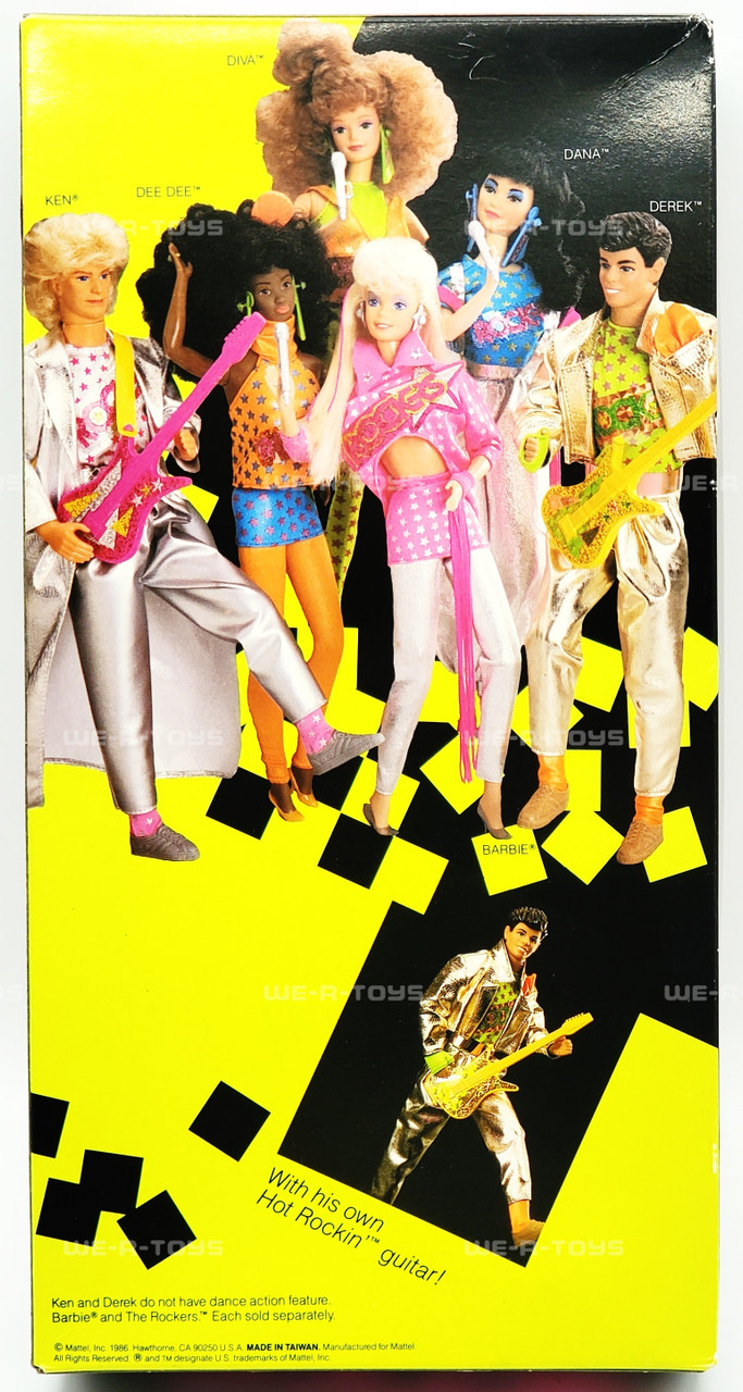Hot Rockin' Fun Barbie and The Rockers Derek Doll 1986 Mattel 3173