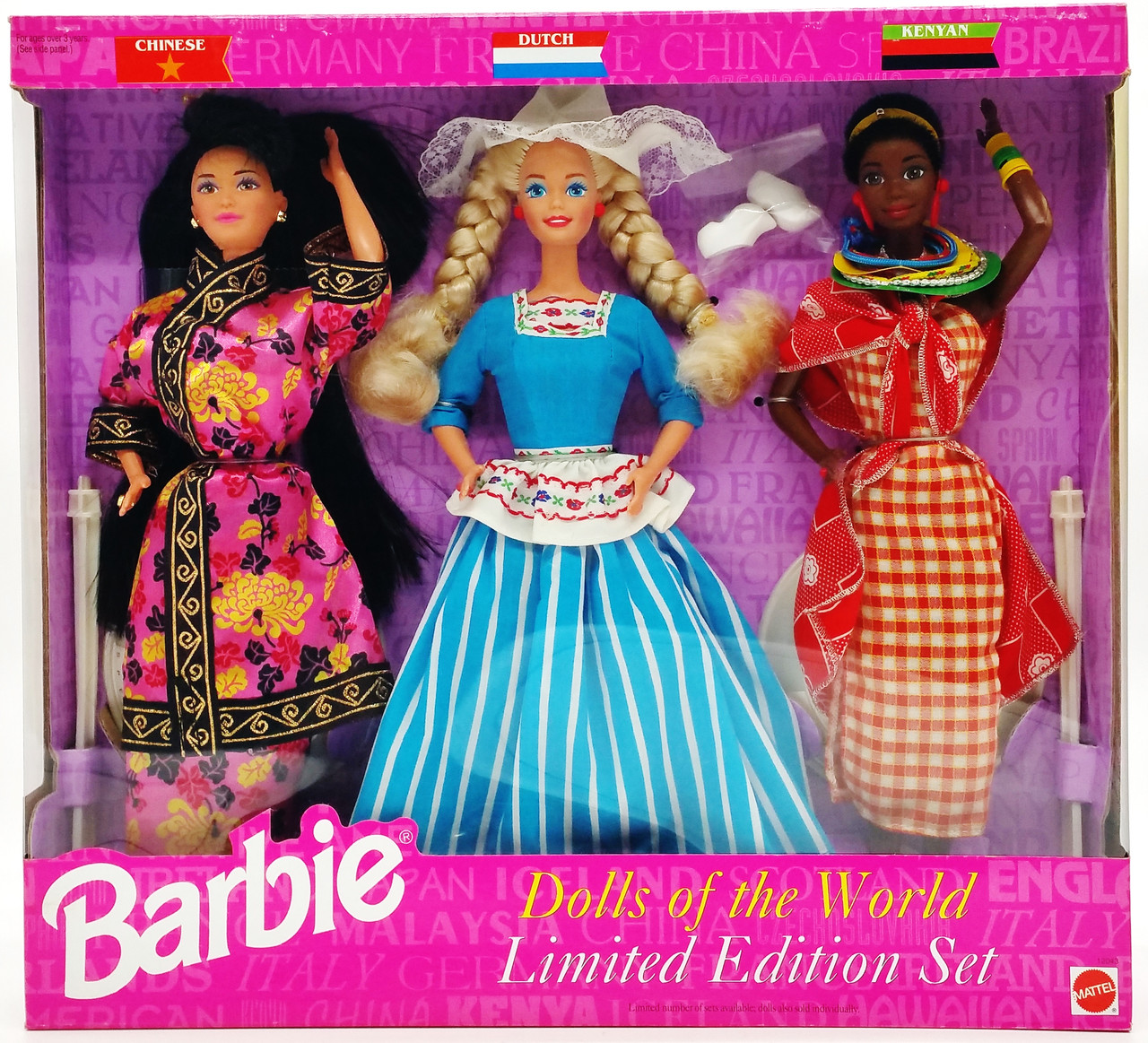 Dolls of the World Chinese Dutch Kenyan Barbie Doll Set 1994 Mattel 12043