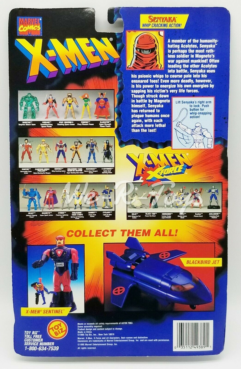 X-Men Senyaka Action Figure Whip Cracking Action Marvel 1995