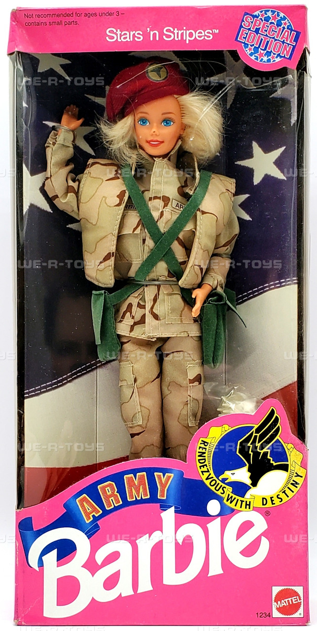 Stars 'n Stripes Special Edition Army Barbie Doll 1992 Mattel 1234