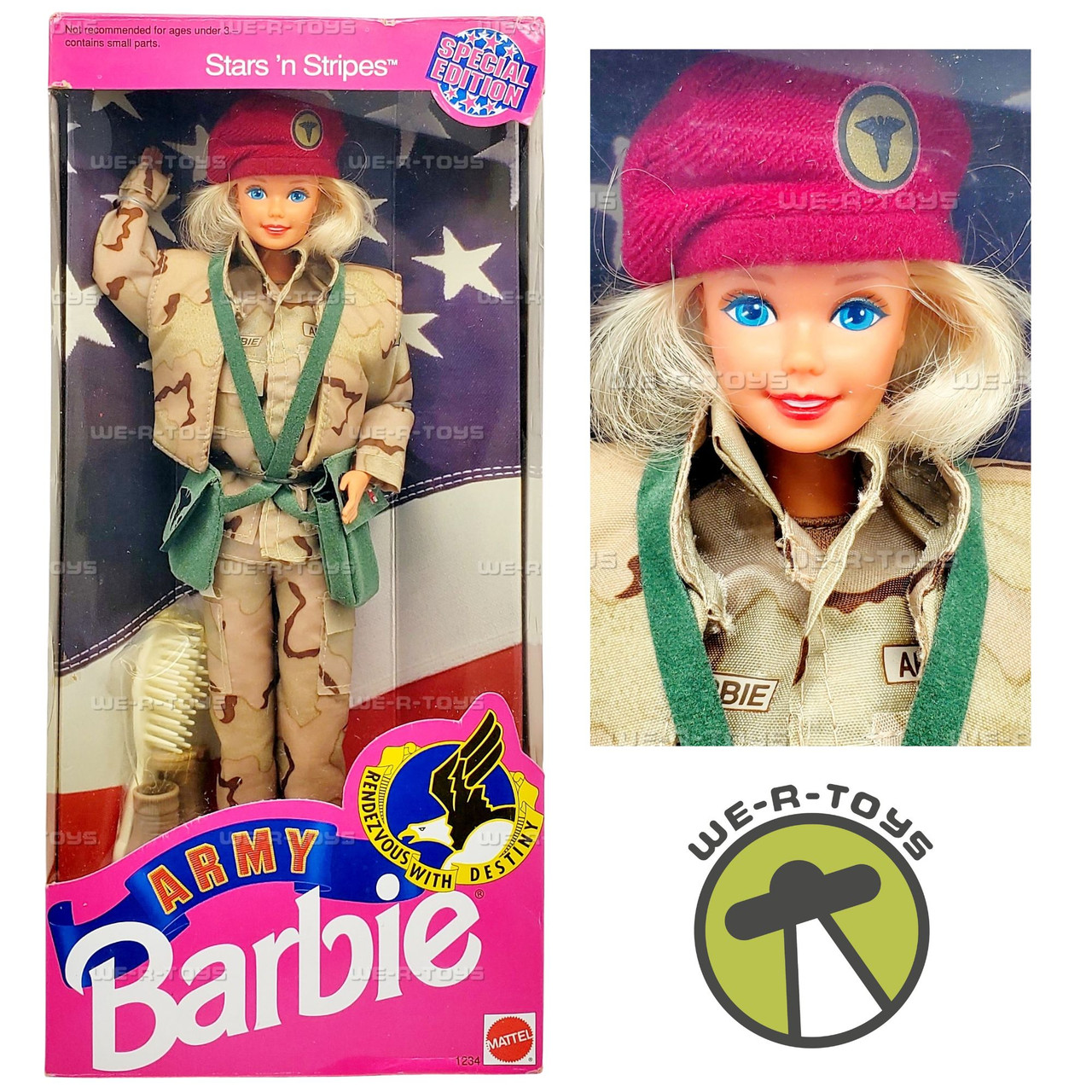 Stars 'n Stripes Special Edition Army Barbie Doll 1992 Mattel 1234