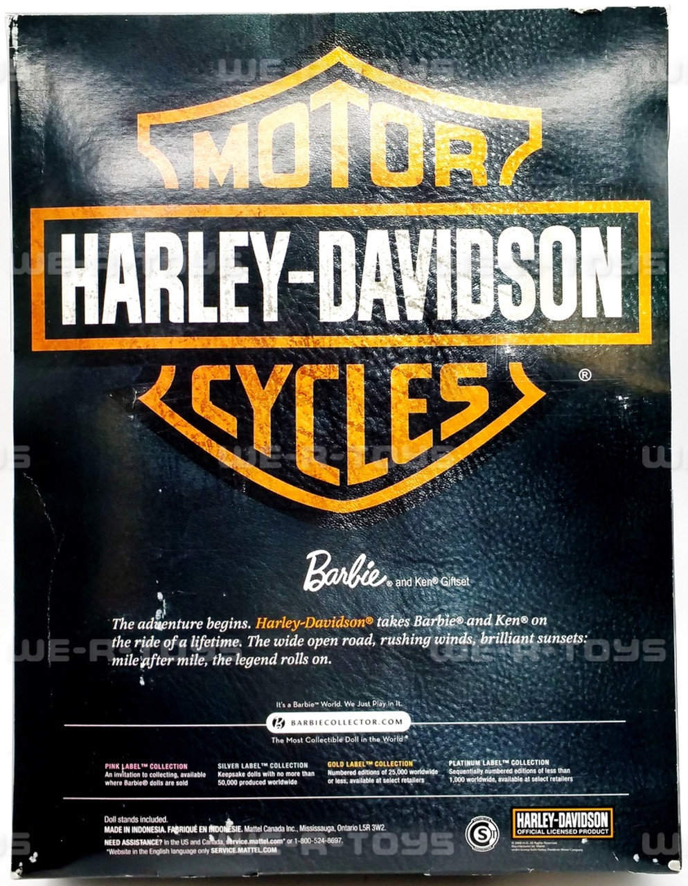 Harley-Davidson Motor Cycles Barbie and Ken Dolls Pink Label 2009