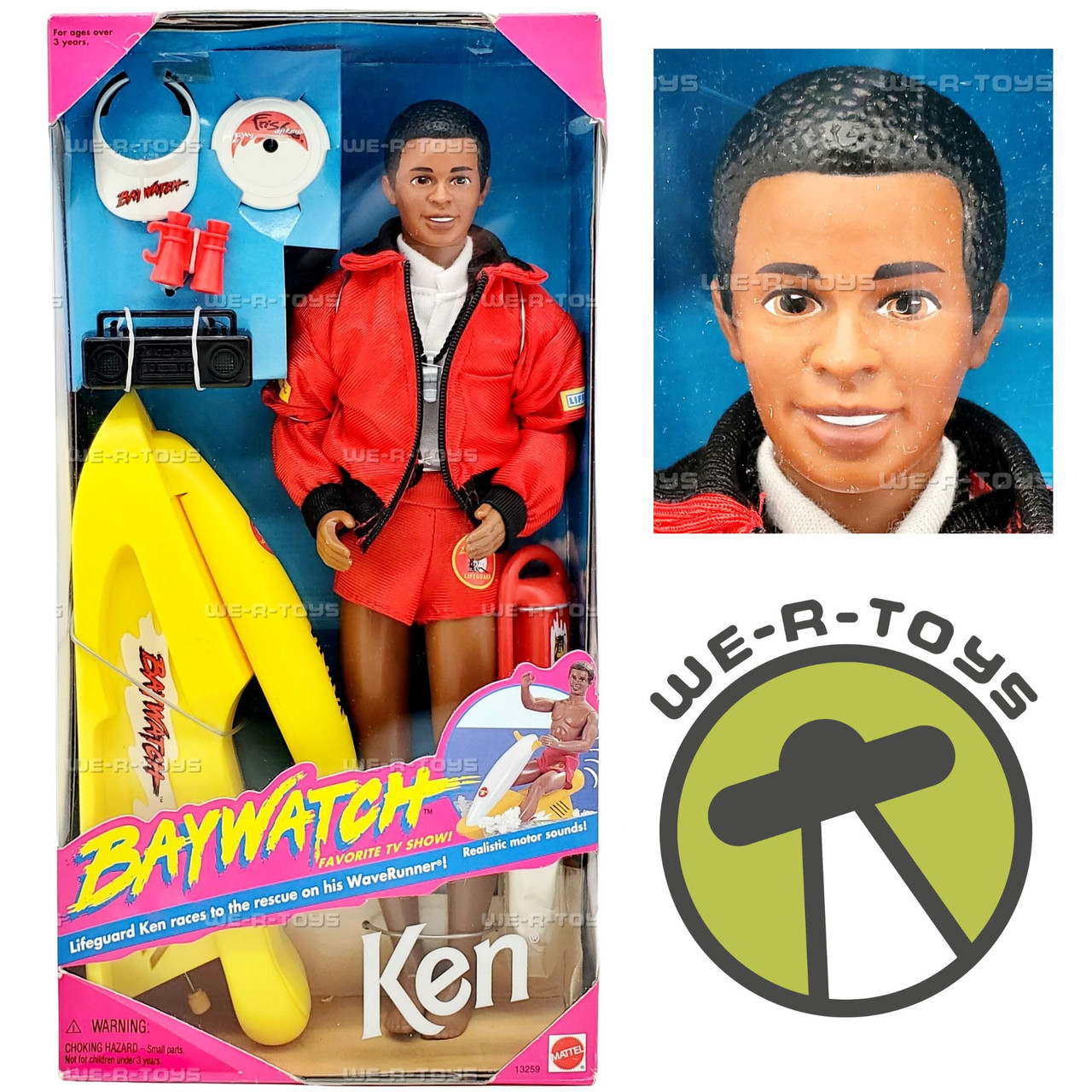 Barbie Baywatch Ken African American Doll with WaveRunner 1994