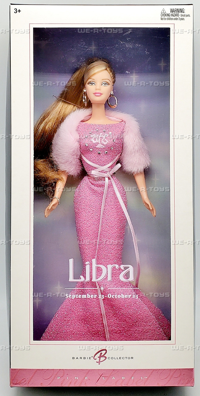 Libra Barbie The Zodiac Collection Pink Label Doll 2004 Mattel