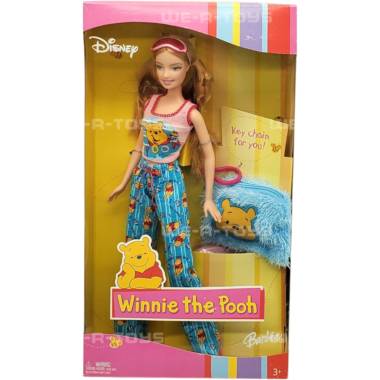 Barbie Loves Winnie the Pooh Doll and Key Chain 2004 Mattel H6469