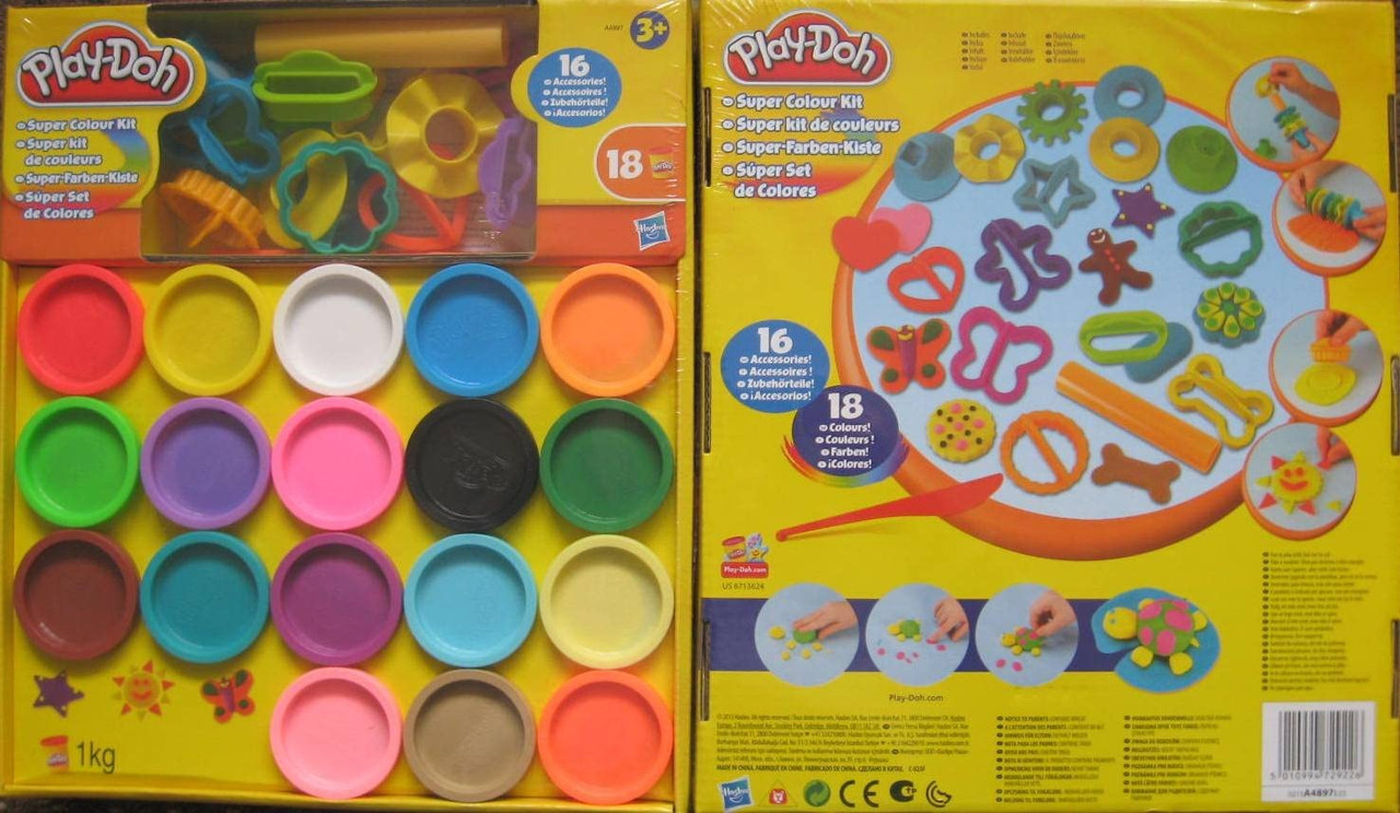 Play-Doh Super Color Kit, 18 Fun Colors, 16 Tools and Accessories -  We-R-Toys
