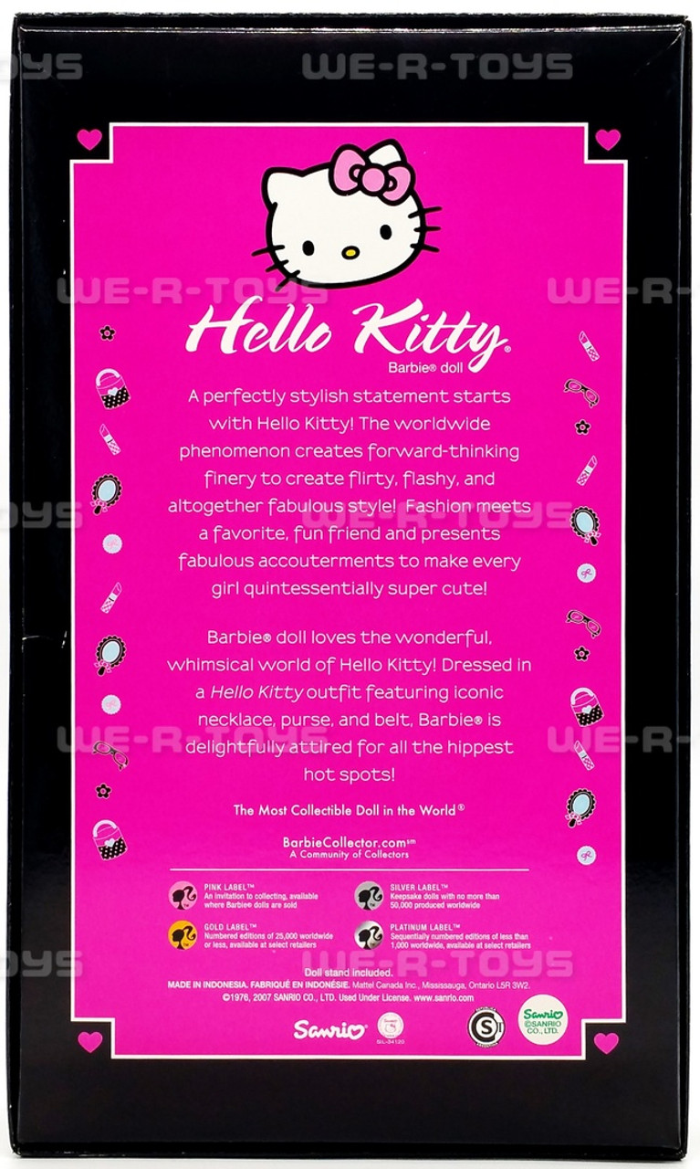 Hello Kitty Barbie Doll Pop Culture Collection Pink Label 2007