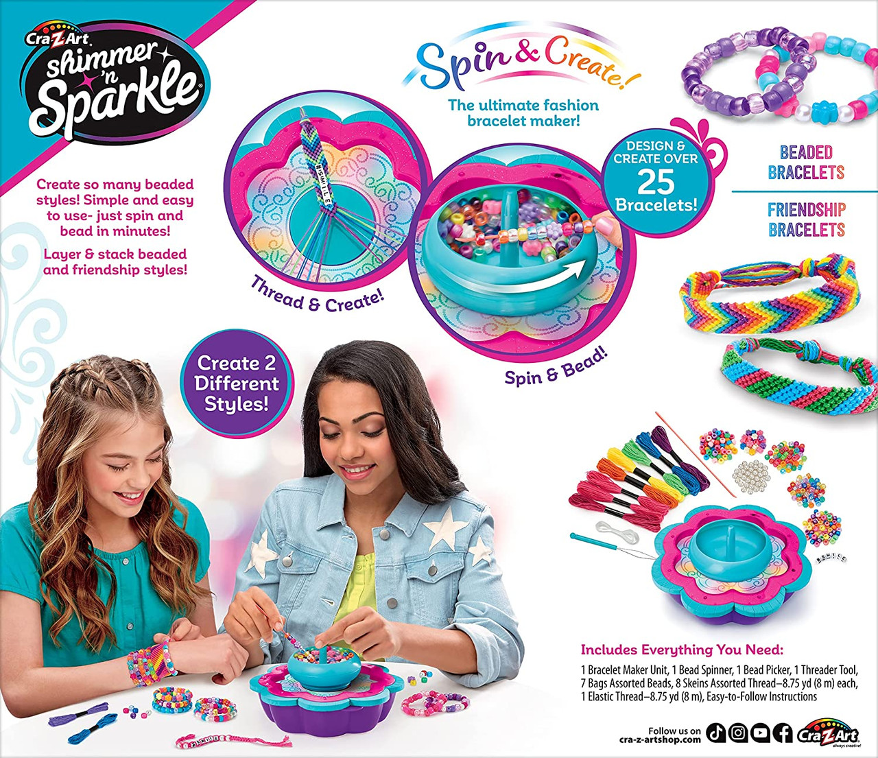 CRA-Z-Art Shimmer 'N Sparkle 2-in-1 Spin & Bead Friendship