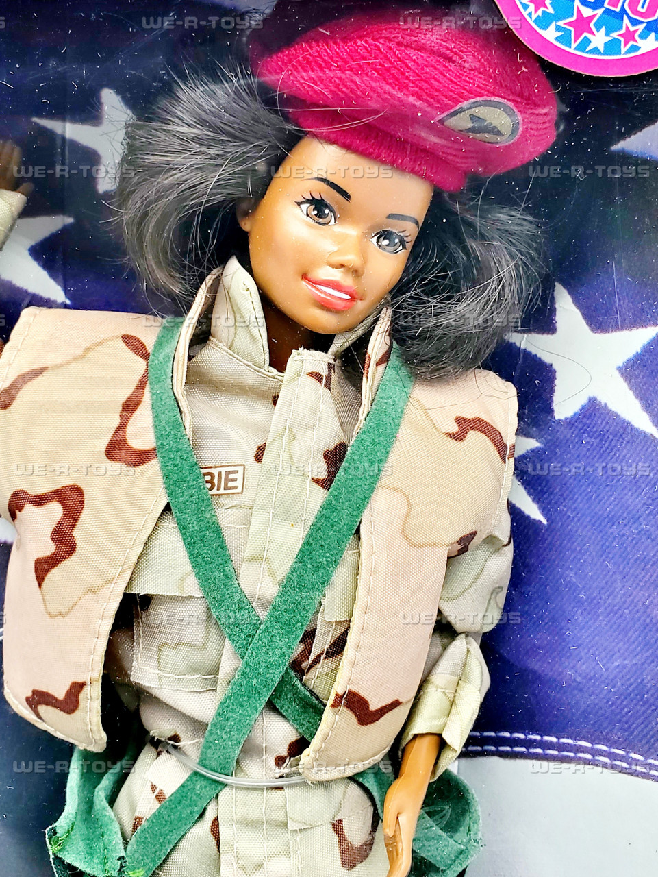 Stars 'n Stripes Army African American Barbie Doll 1992 Mattel