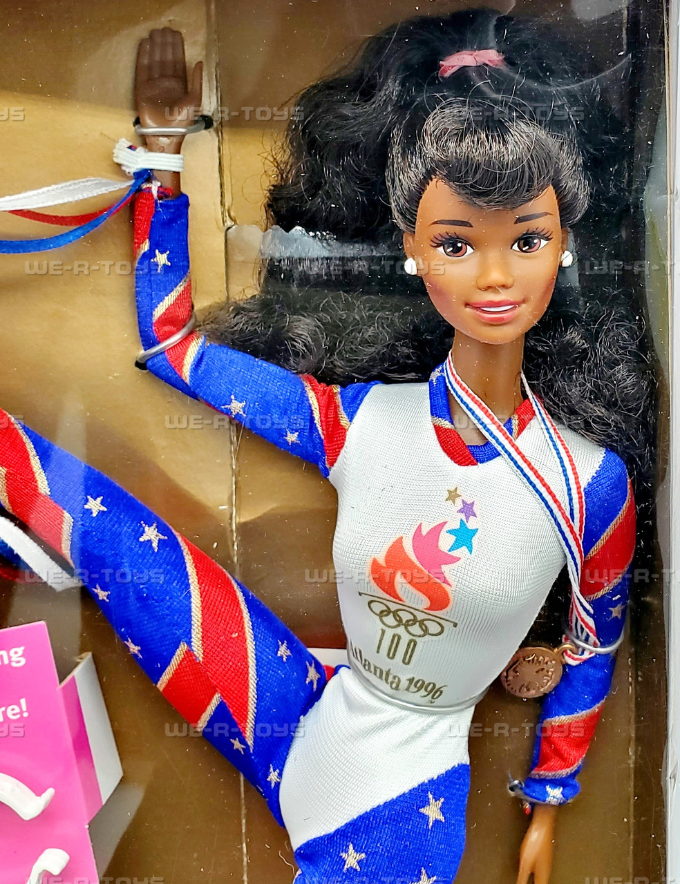 1996 ATL Olympic Gymnast African American Barbie Doll 1995 Mattel