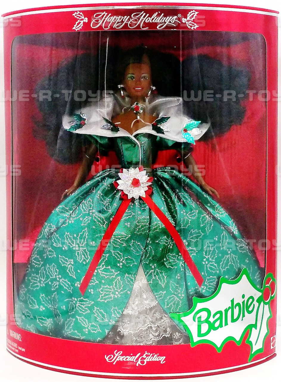 1995 Happy Holidays African American Special Edition Barbie Doll Mattel 14124 1995 Happy Holidays African American Special Edition Barbie Doll Mattel 14124