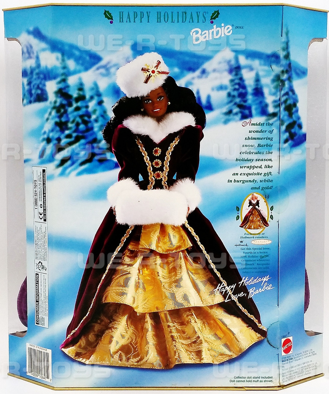 1996 Happy Holidays African American Special Edition Barbie Doll