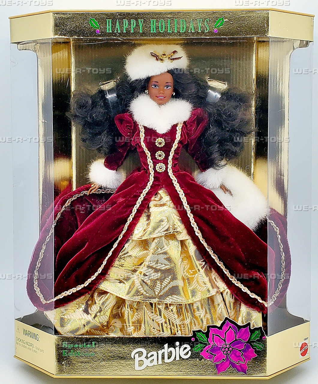 1996 Happy Holidays African American Special Edition Barbie Doll Mattel 15647 - We-R-Toys 1996 Happy Holidays African American Special Edition Barbie Doll Mattel 15647 - We-R-Toys