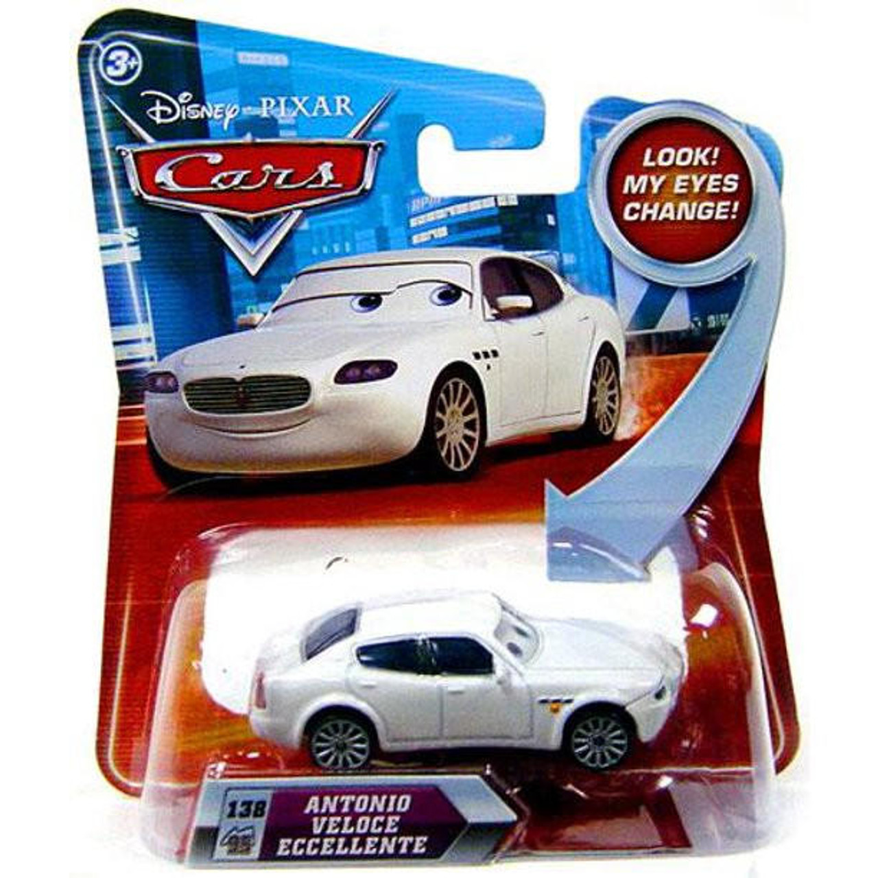 Disney / Pixar CARS Movie 155 Die Cast Car with Lenticular Eyes Series 2  Antonio Veloce Eccellente