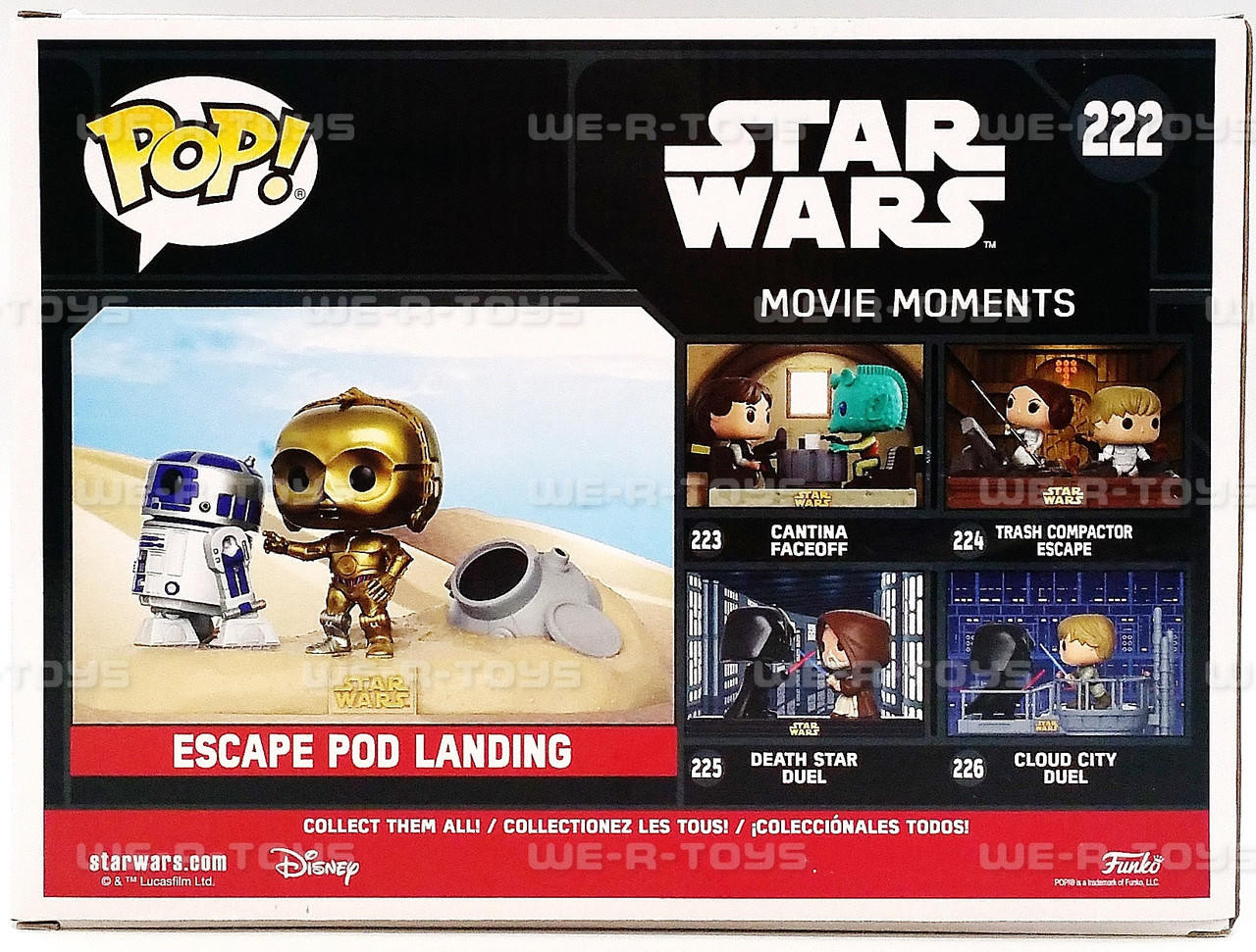Funko Star Wars Pop #222 Movie Moments Escape Pod Landing, R2-D2 & C-3PO