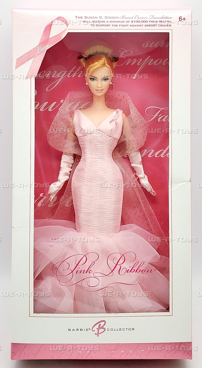 Pink Ribbon Barbie Doll 2006 Pink Label Mattel J0932 - We-R-Toys