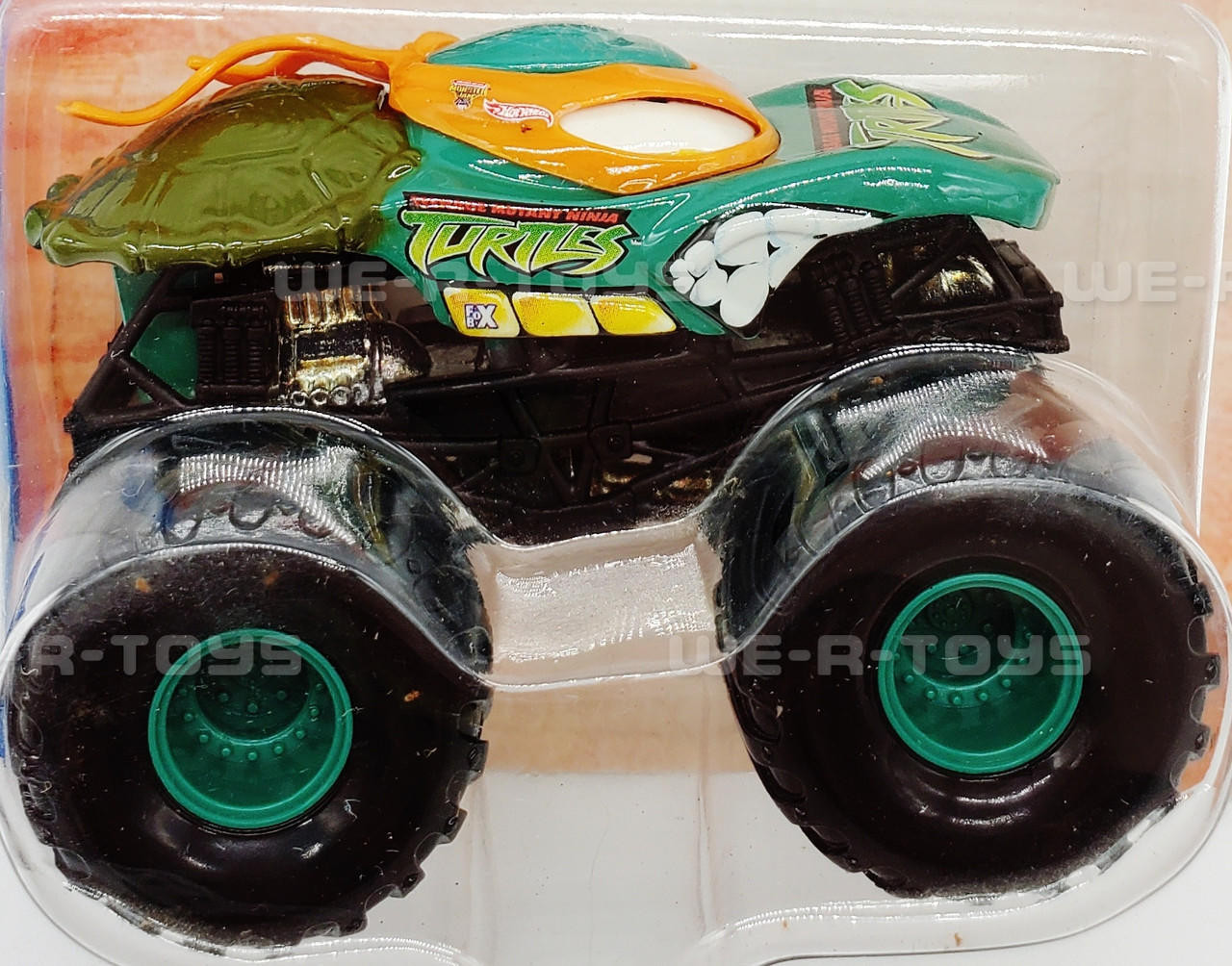 Hot Wheels TMNT Monster Jam Series Michelangelo Monster Truck Mattel #13680  NEW