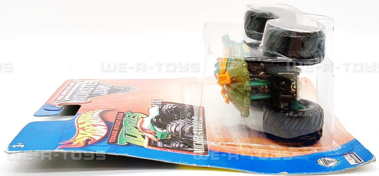 Hot Wheels TMNT Monster Jam Series Michelangelo Monster Truck Mattel #13680  NEW