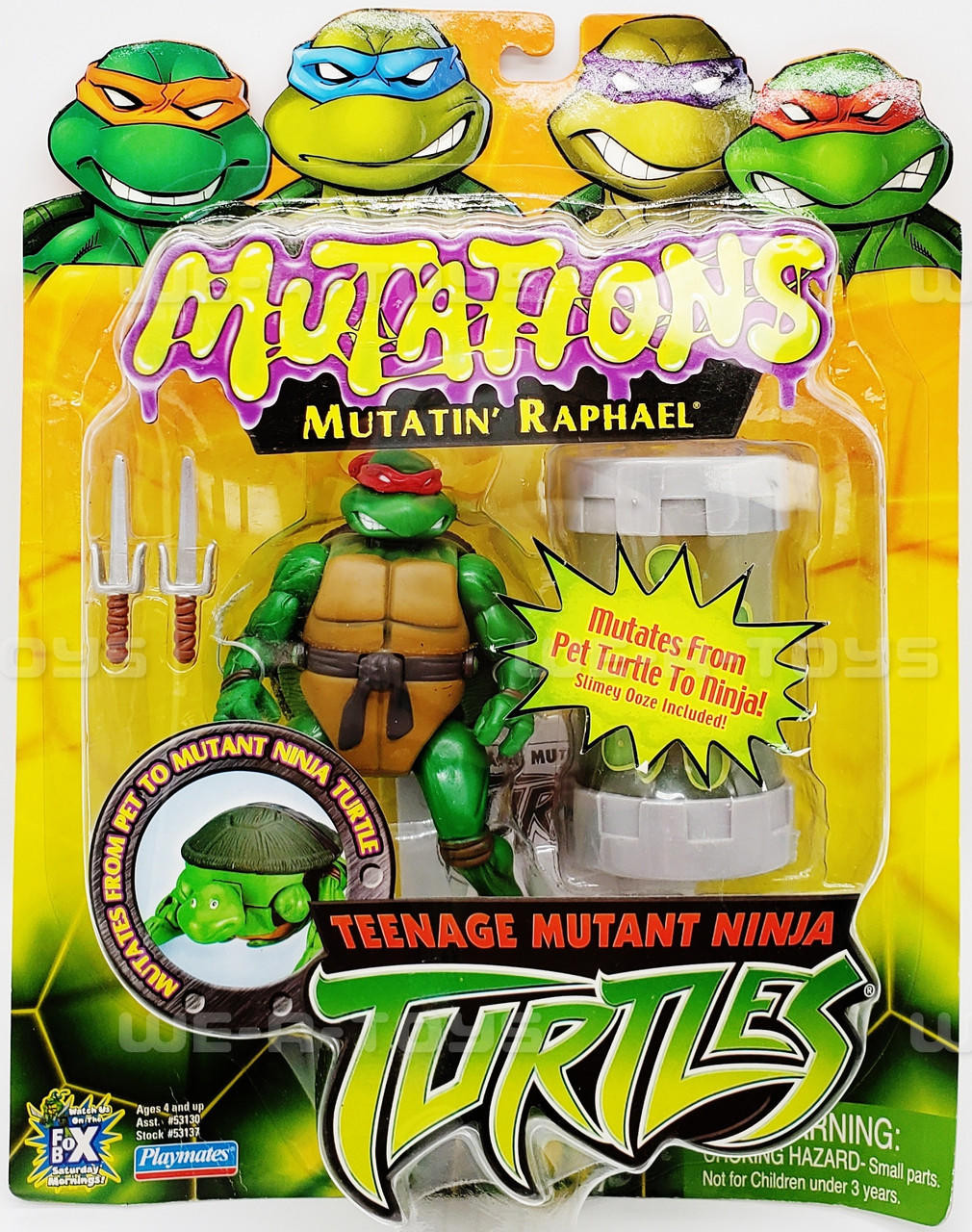 TMNT Mutations Series Mutatin' Raphael Figure Playmates #53137 NEW